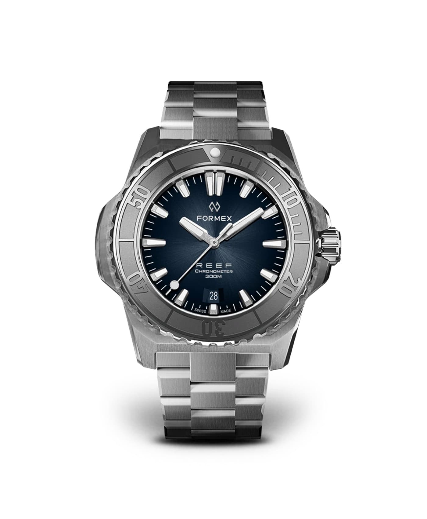 Formex - Reef - Automatic Chronometer COSC 300m_Blue Dial Grey Bezel-min