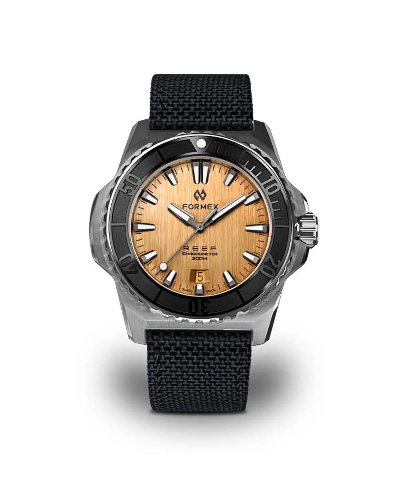 Formex - Reef - Automatic Chronometer COSC 300m - Weißes Zifferblatt/Grüne Lünette