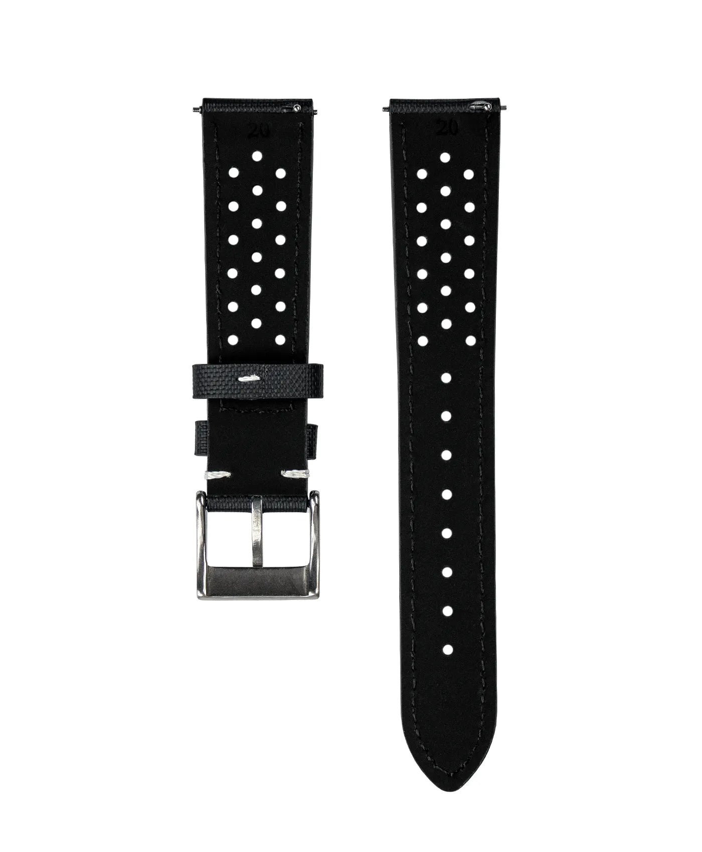 Jelsdal - Regatta Sailcloth Watch Strap - Black - back