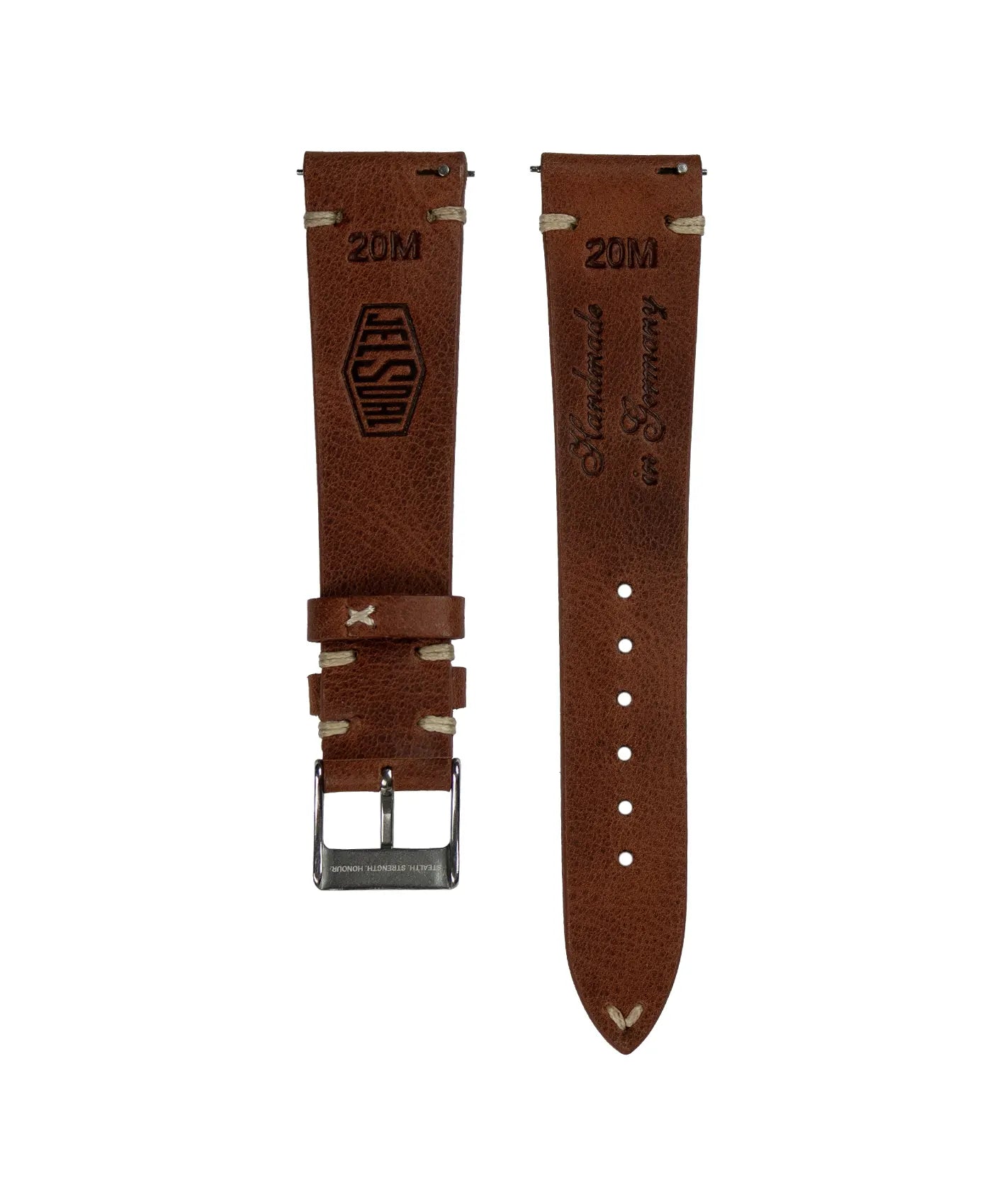 Jelsdal - Vintageleder Uhrarmband - Braun