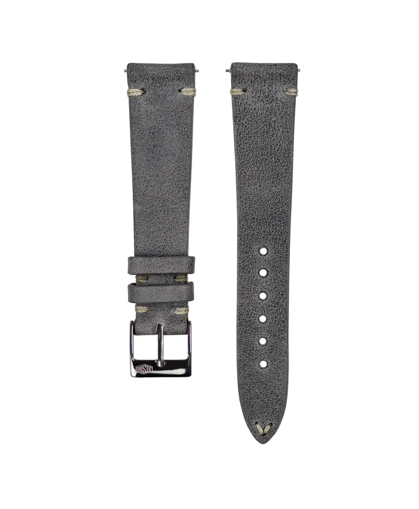 Jelsdal - Vintageleder Uhrarmband - Dunkelgrau