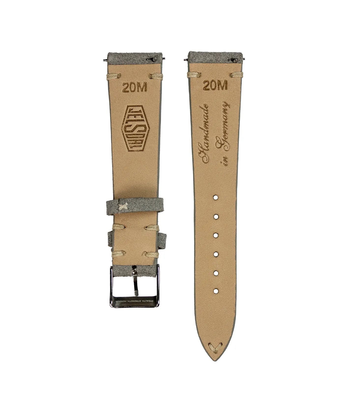 Jelsdal - Vintage Wildleder Uhrarmband - Grau