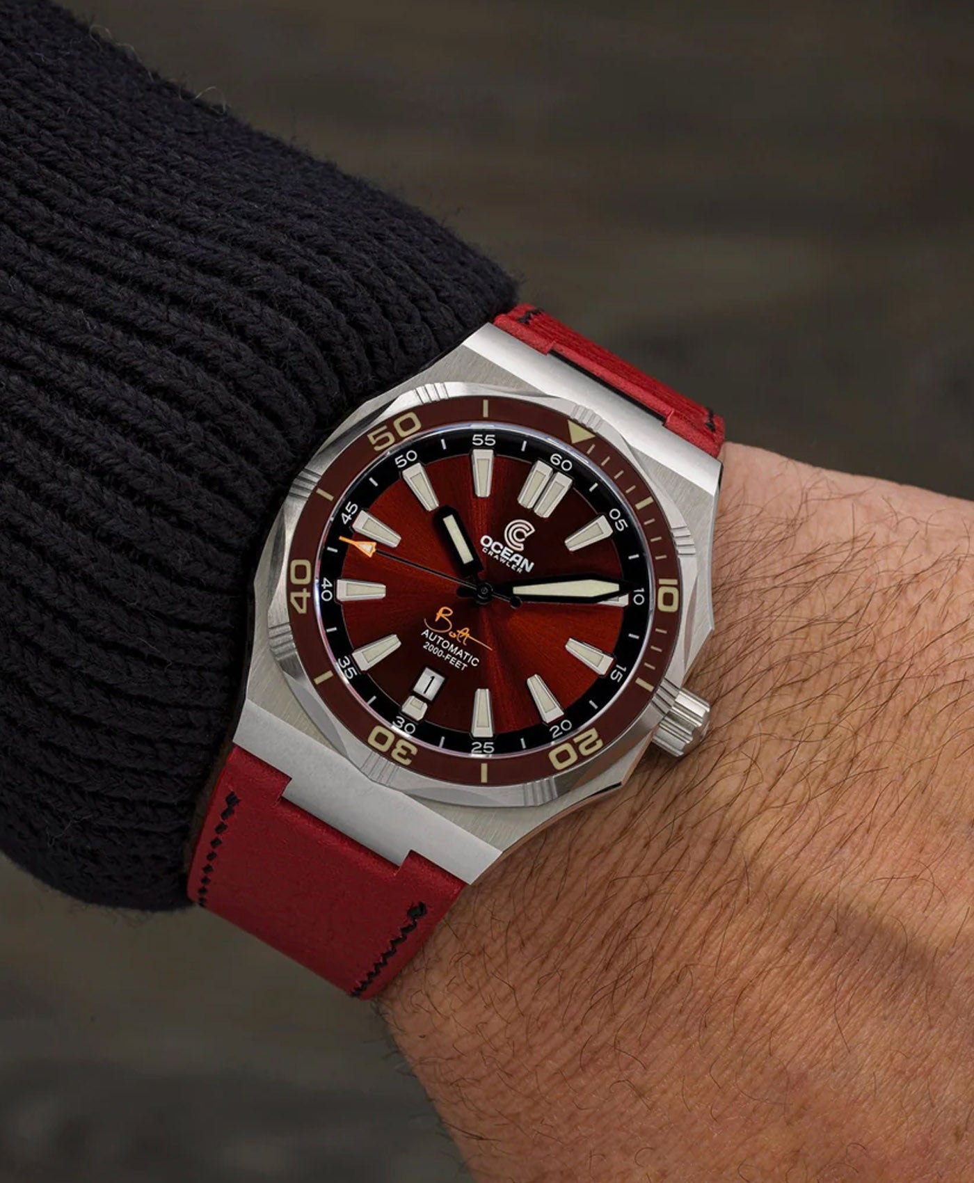Ocean Crawler Bolt - Red - wrist shot 2