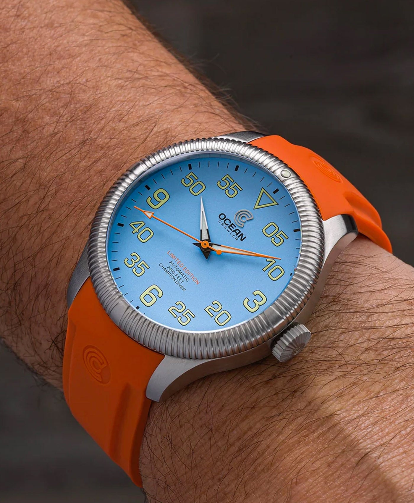 Ocean Crawler Champion Diver - Limited Edition - Clearwater-wrist shot