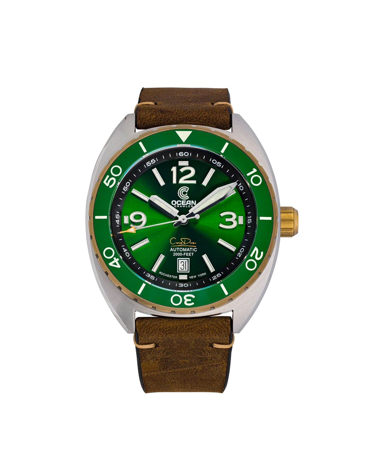 Ocean Crawler Core Diver - Collector's Bronze - Green - leather