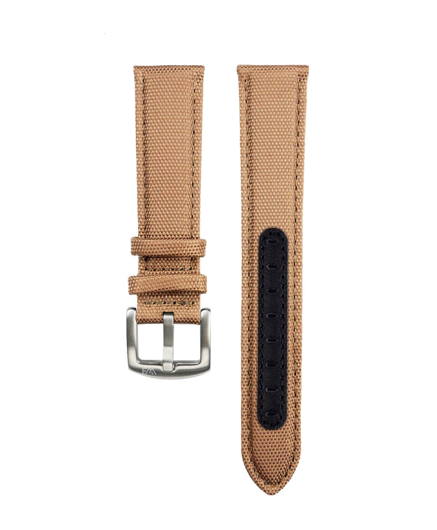 Premium Sailcloth watch strap khaki WB Original front
