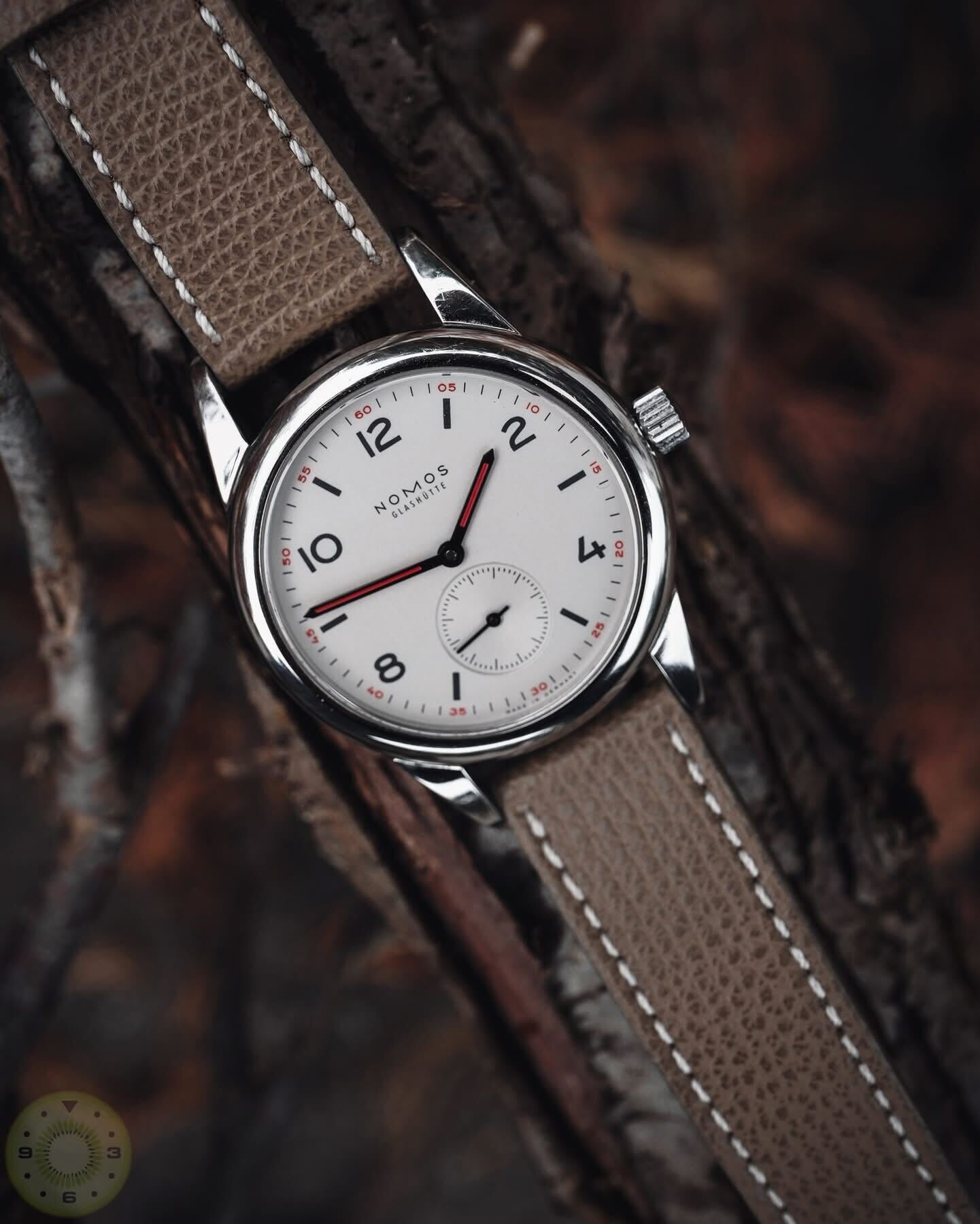 Textured Leather Watch Strap Dark Brown | WB Original on nomos campus 2