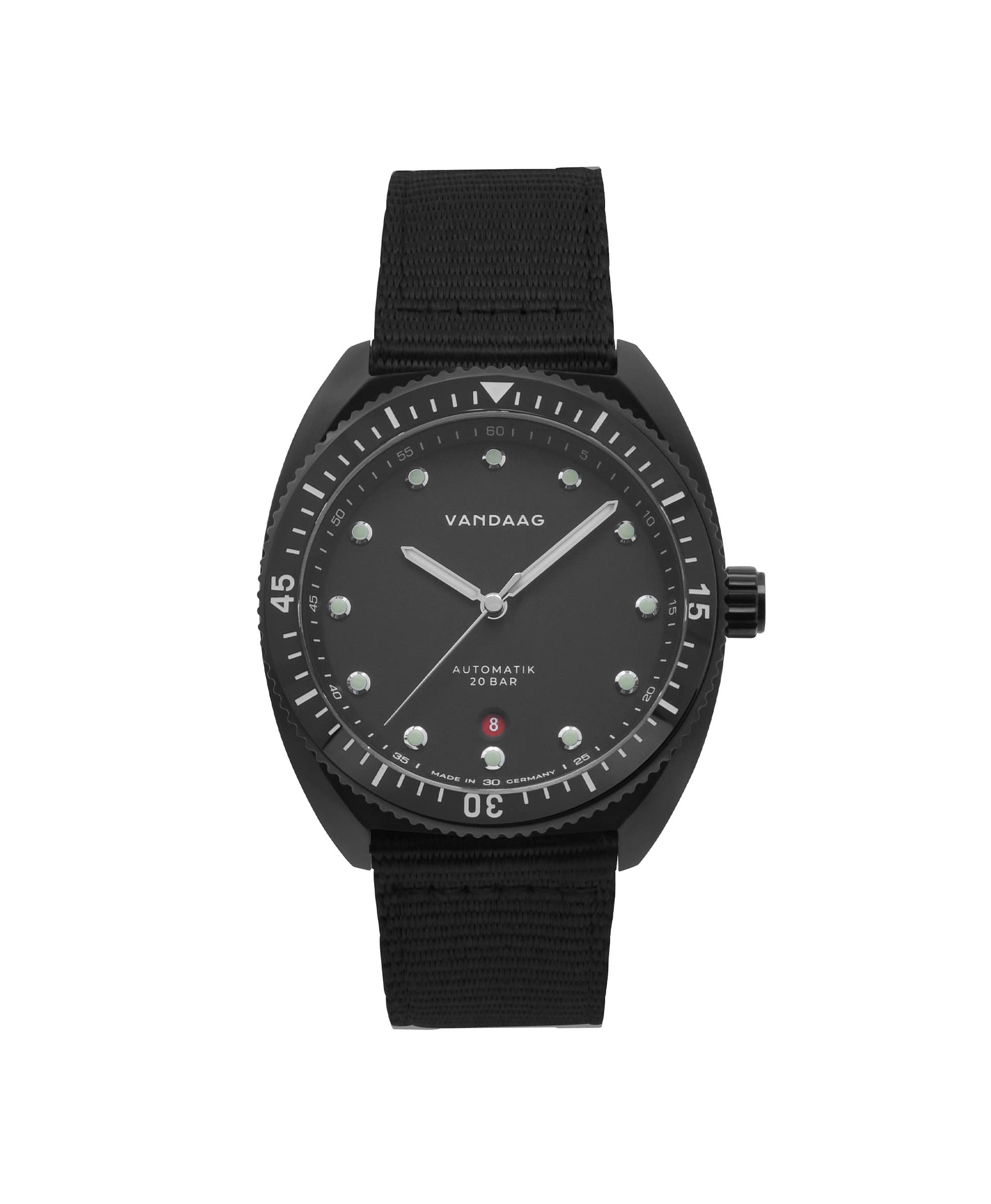 Vandaag Tiefsee Automatic Black pvd nylon strap
