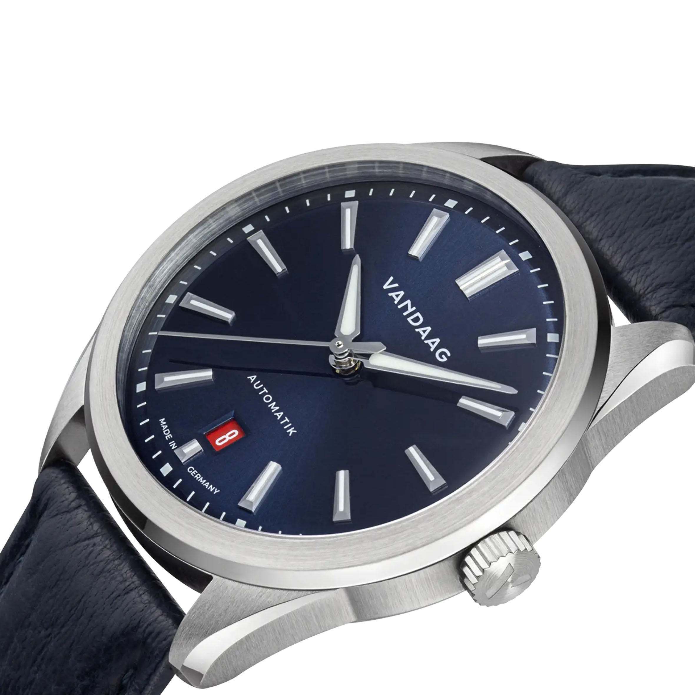 Vandaag - Baas - Ruhe - Leather Bracelet - red Date - close up