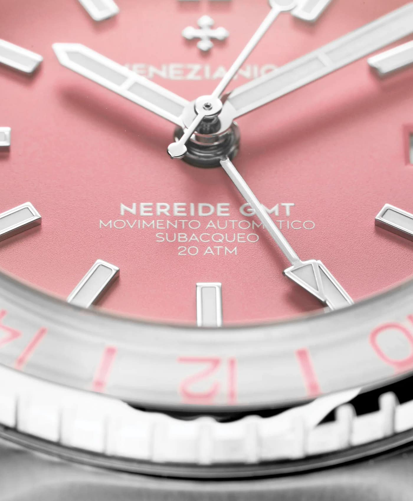 Venezianico - Nereide 39 - GMT Rosa - 3521506C-detail dial-min