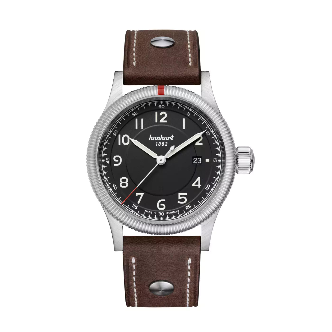 hanhart-pioneer-one-black-42-mm-brown-leather-rivet