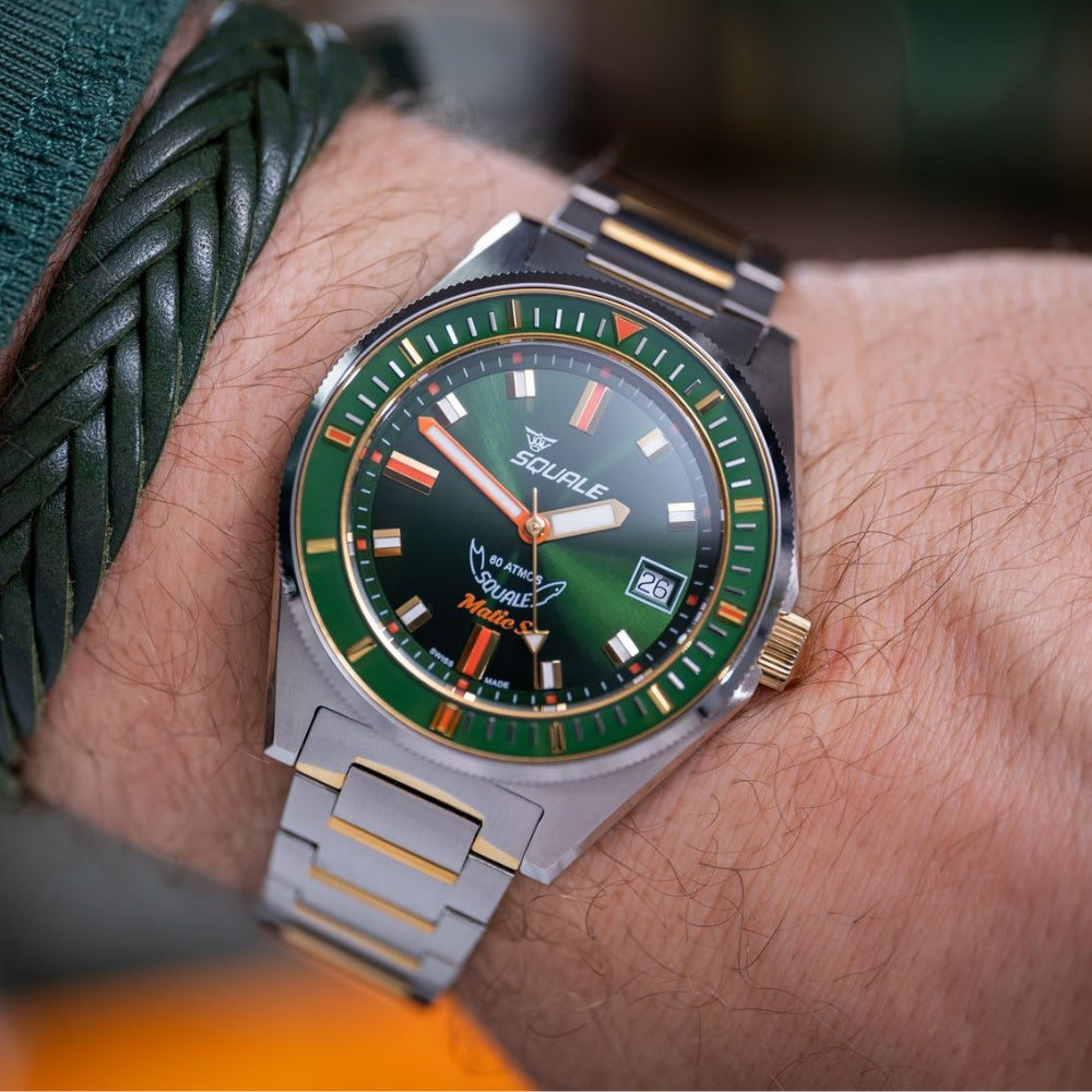 Squale - Matic S - Grün Zweifarbig - Stahlarmband - MATICGGRGR.SSBI