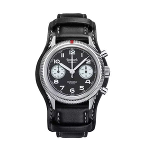Hanhart - 417 1954 Flyback Reverse Panda - 39 mm - Edelstahlarmband