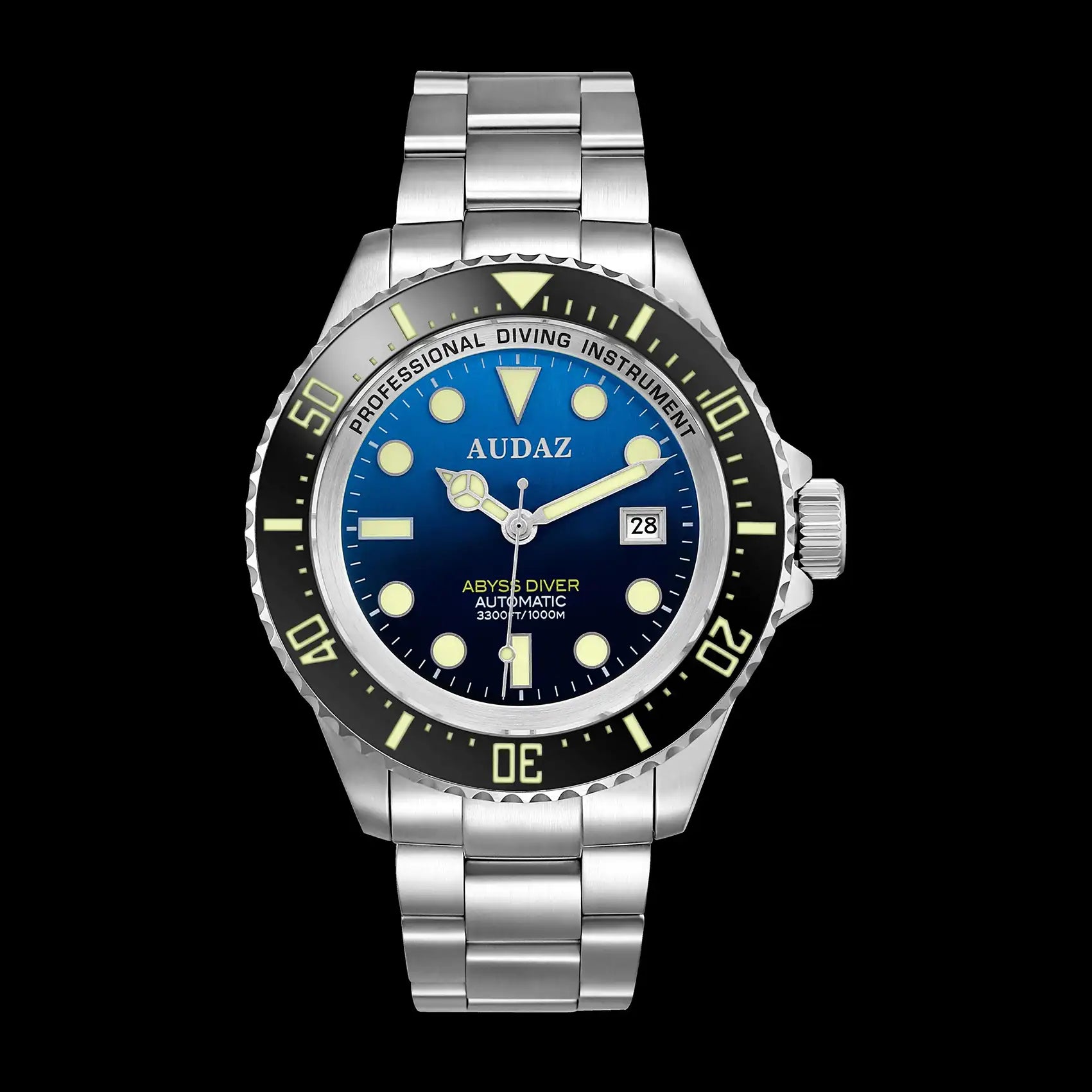 Audaz ABYSS DIVER black blue gradient dial