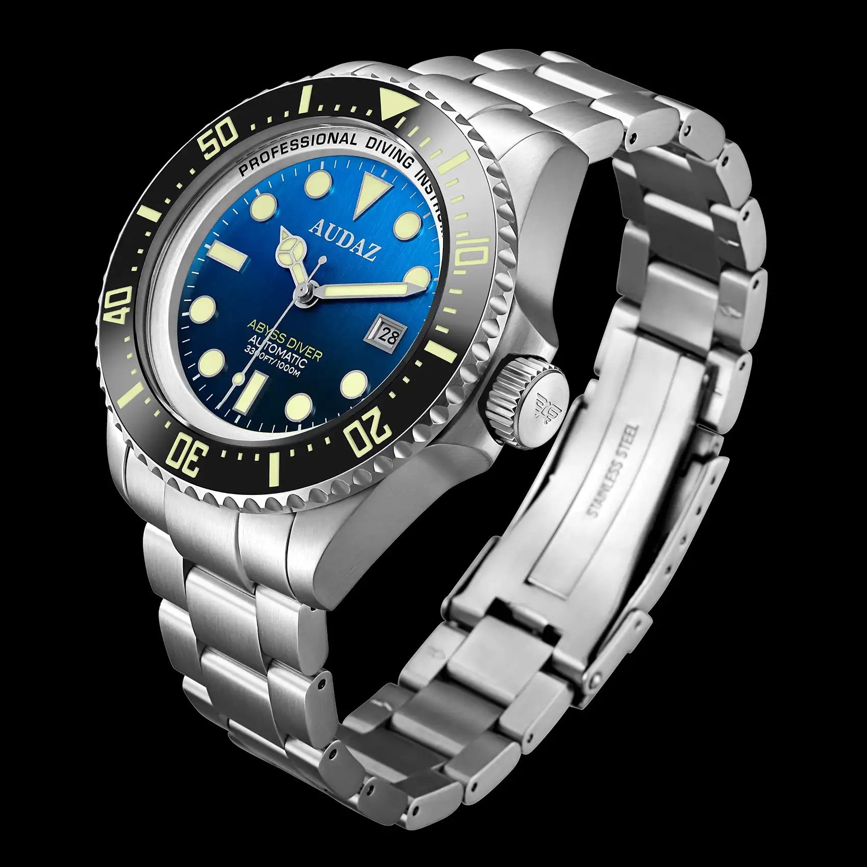 Audaz ABYSS DIVER black blue gradient dial