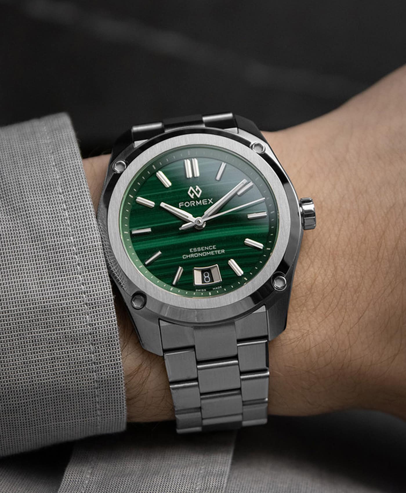 Formex - Essence ThirtyNine (39mm) Automatic Chronometer - MALACHITE-wristshot-min