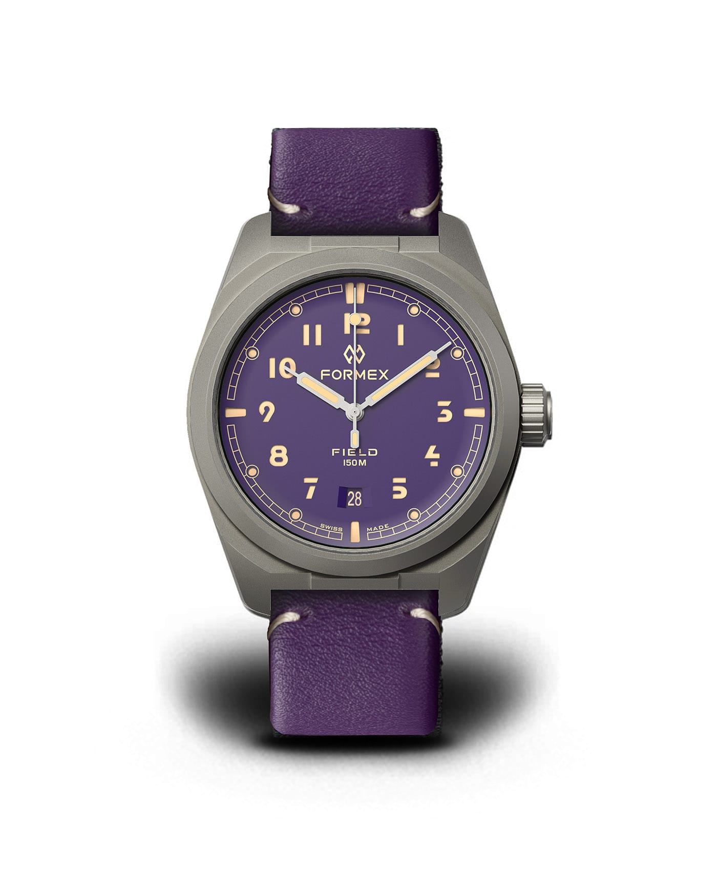Formex - Field Automatic - Ultra Violet 41 - Deployant Violet Bolgheri Leather Strap