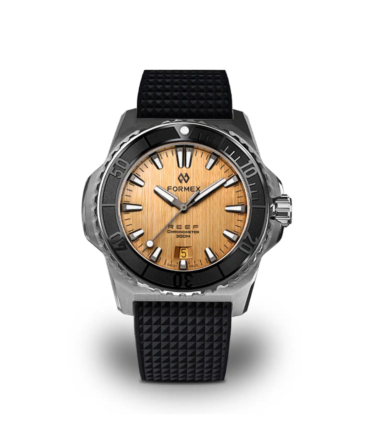 Formex - Reef - Automatic Chronometer COSC 300m - Weißes Zifferblatt/Grüne Lünette