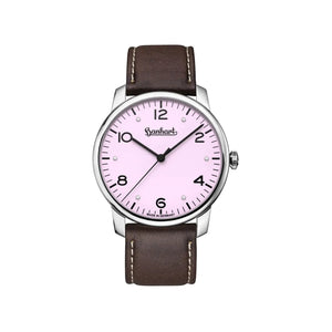 Hanhart - PIONEER Silva - Rosé - 38.5 mm - Braunes Leder