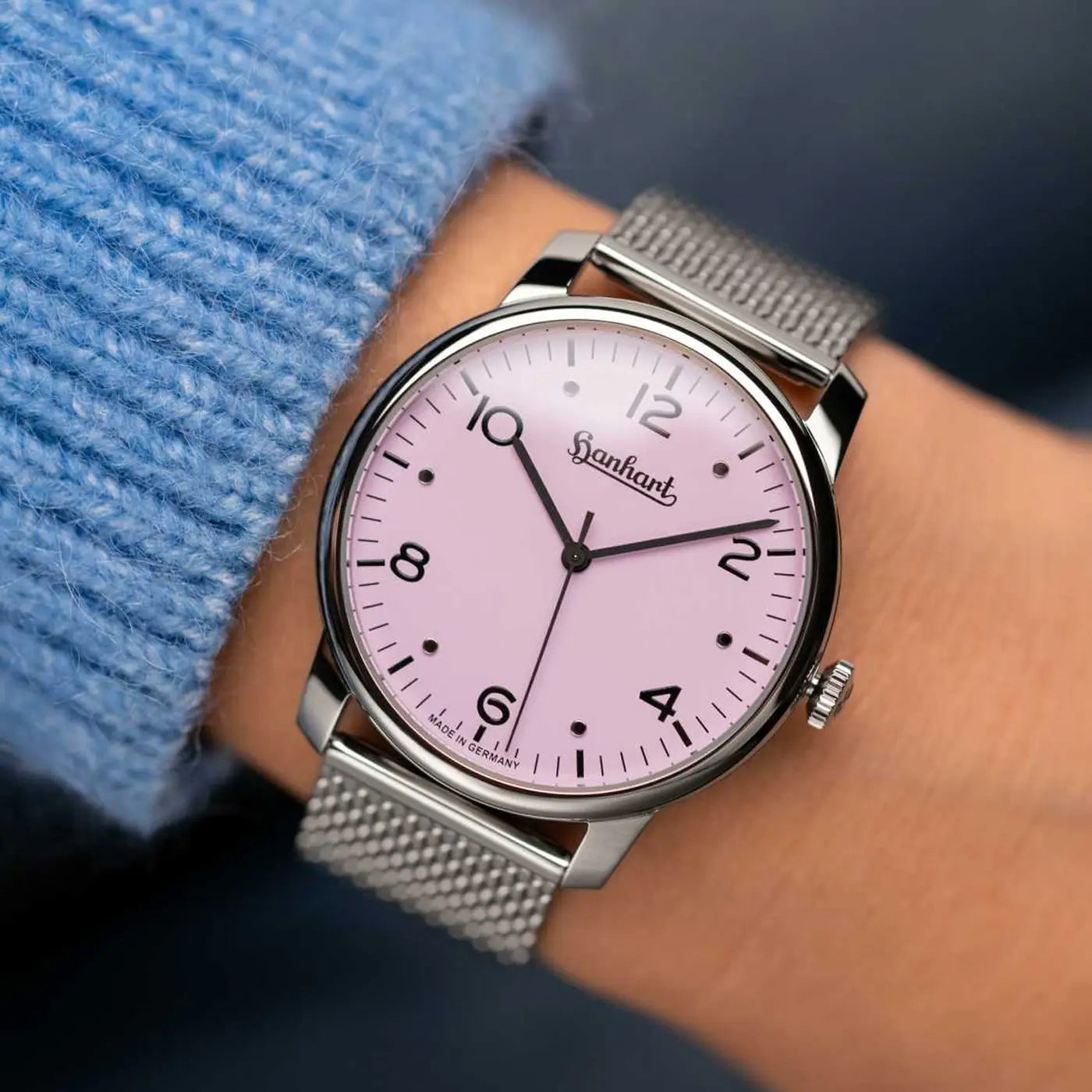 Hanhart - PIONEER Silva - Rosé - 38.5 mm - mesh - wrist shot