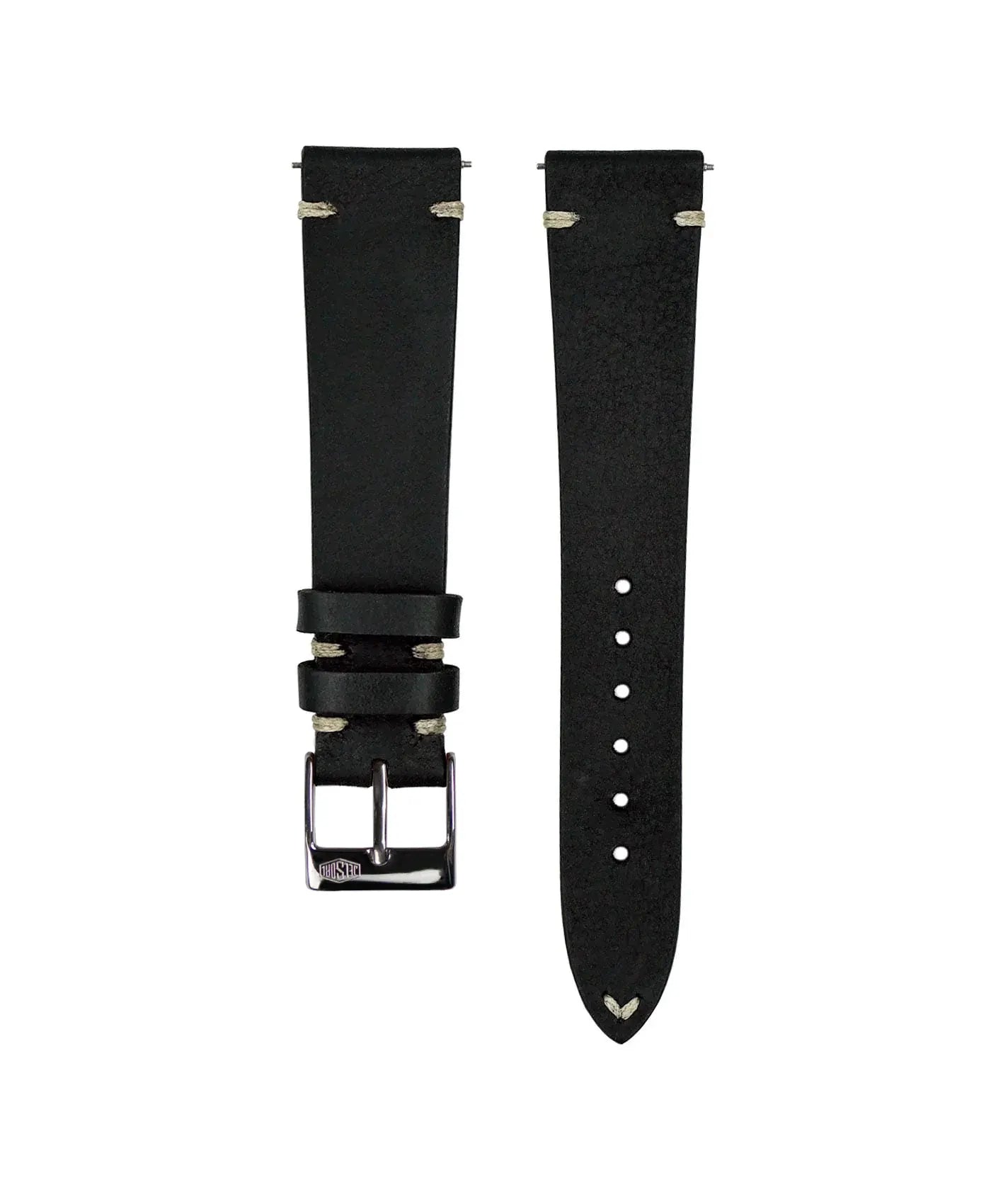 Jelsdal - Vintageleder Uhrarmband - Schwarz