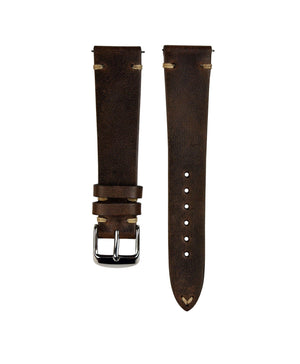 Jelsdal - Vintageleder Uhrarmband - Dunkelbraun