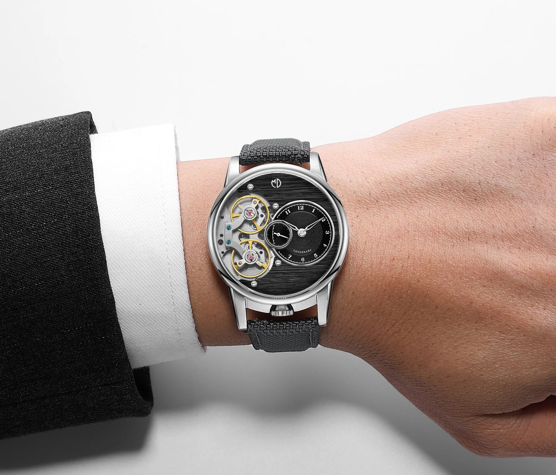 MD Watches Studio - Connemara - Night Stone - Plumbago Grey Segeltuch