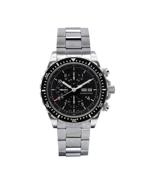 Marathon - 46mm Jumbo Diver/Pilot's Day/Date Automatic Chronograph (CSAR) mit Edelstahl-Armband