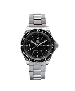 Marathon - 46mm Official IDF YAMAM™ Jumbo Day/Date Automatic (JDD) mit Edelstahl-Armband