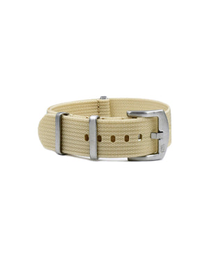 Geripptes Nylon Uhrenarmband - Beige | WB Original