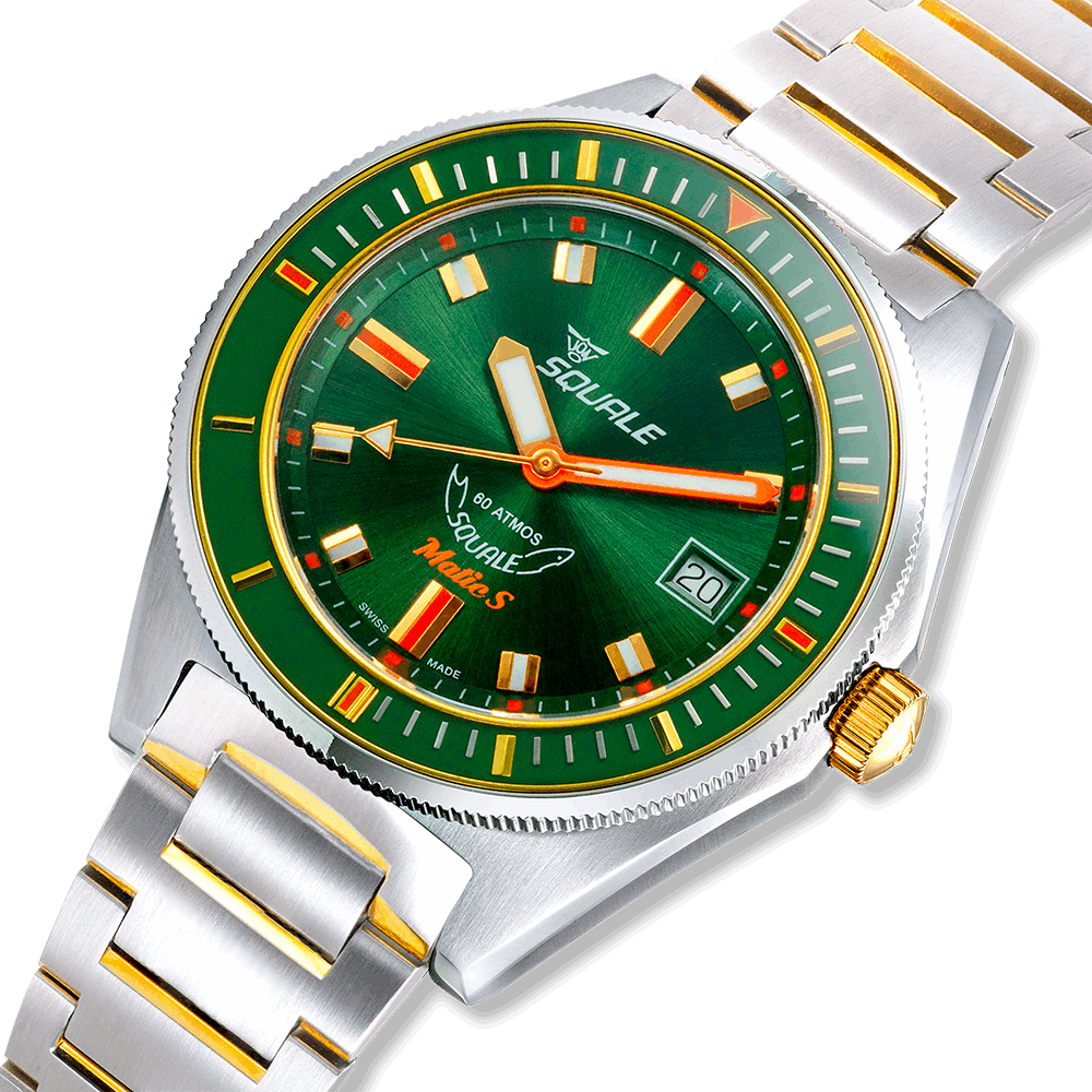 Squale - Matic S - Grün Zweifarbig - Stahlarmband - MATICGGRGR.SSBI