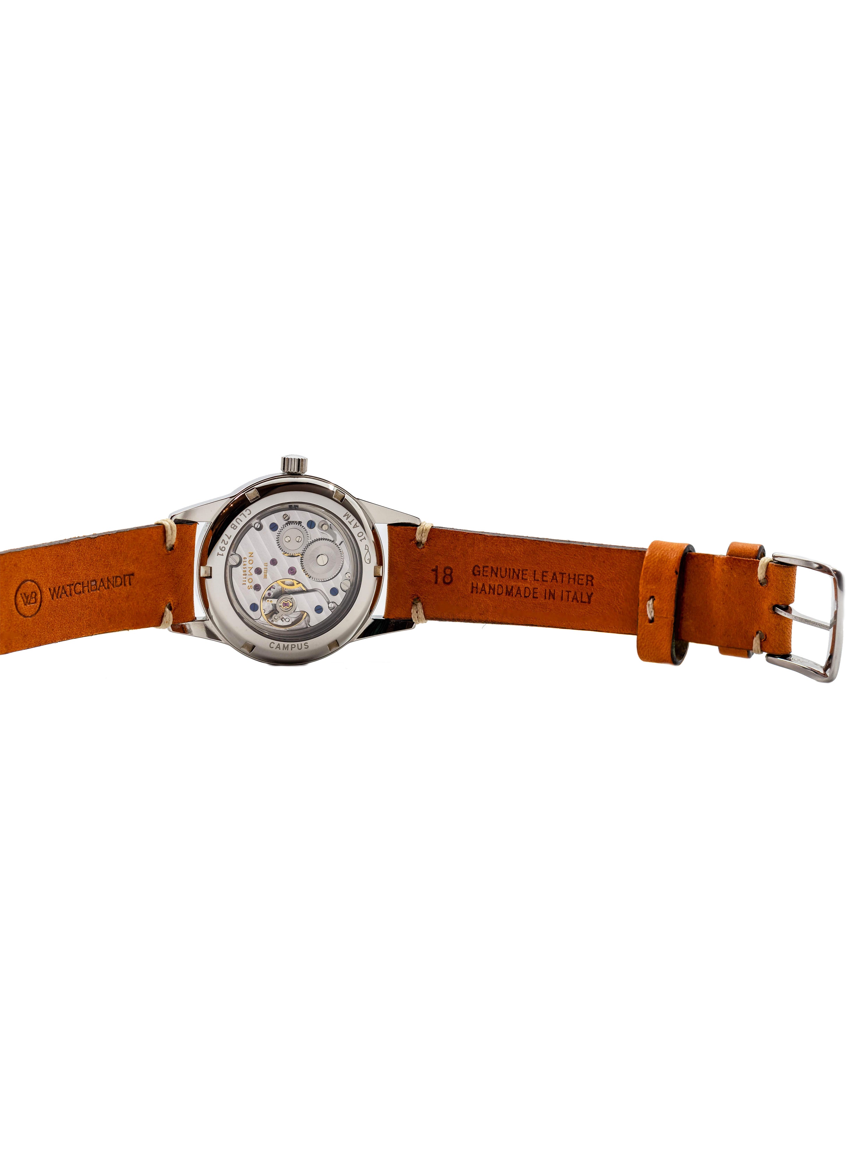 Nomos Club am WB Original cognac vintage lederarmband