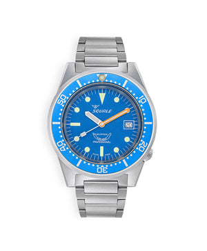 Squale - 1521 Blue - Sandgestrahlt - Edelstahlarmband - 1521BLUEBL.SQ20S