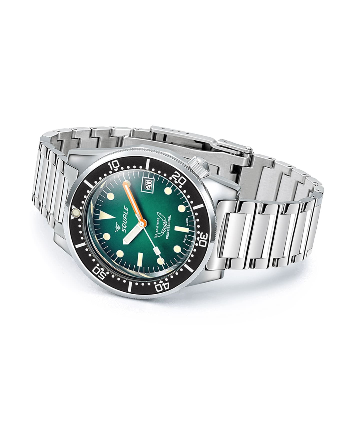 Squale - 1521 Green Ray - Polished - Bracelet - 1521PROFGR.SQ20L - 2-min