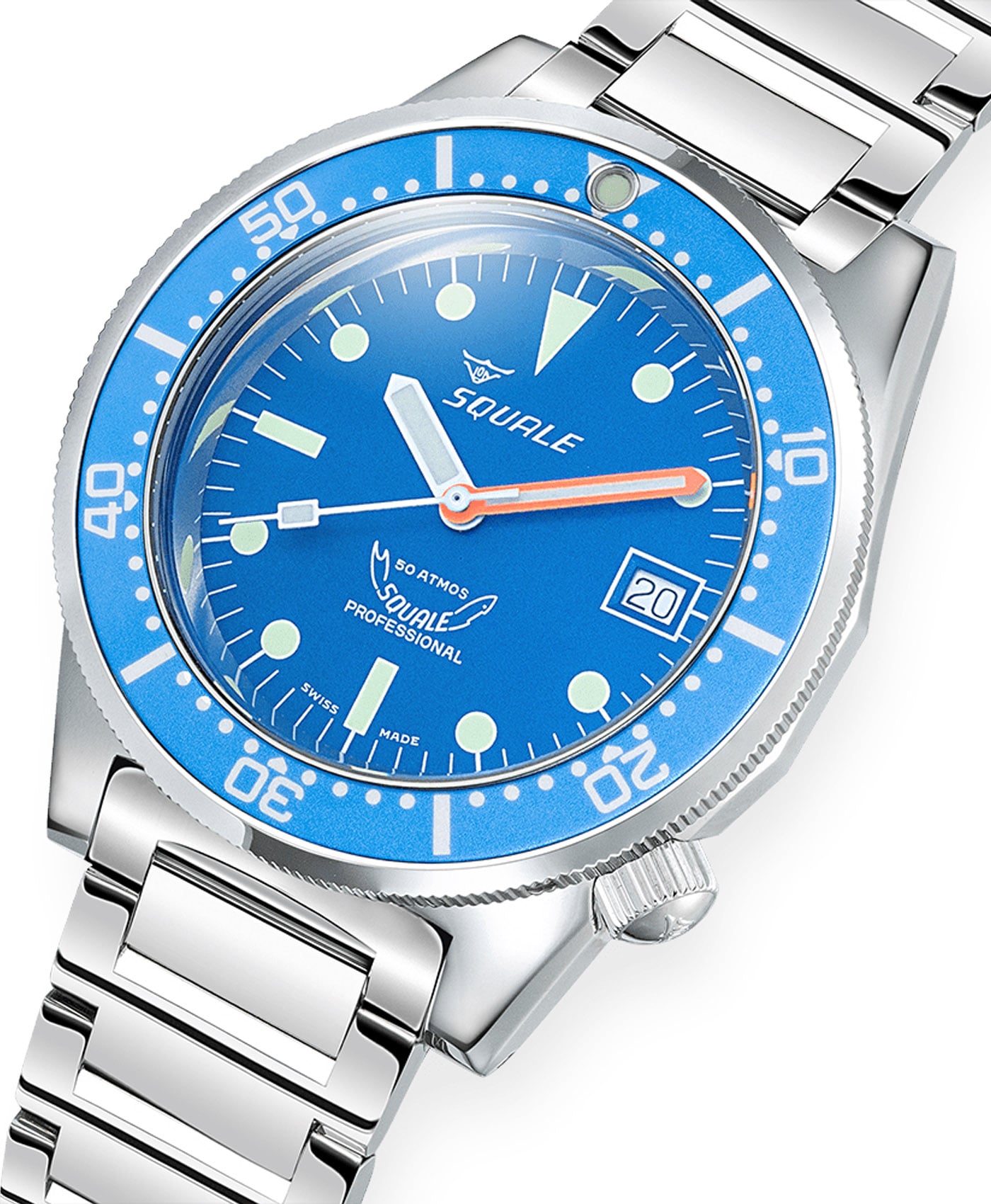 Squale - 1521 Ocean - Polished - Bracelet - 1521OCN.SQ20L - close up-min