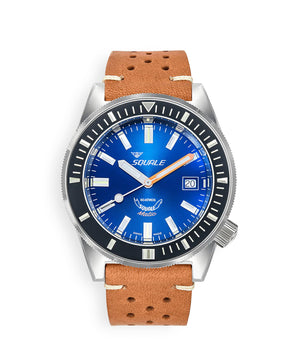 Squale - Matic - Dunkelblau - 60 ATM  - Lederarmband