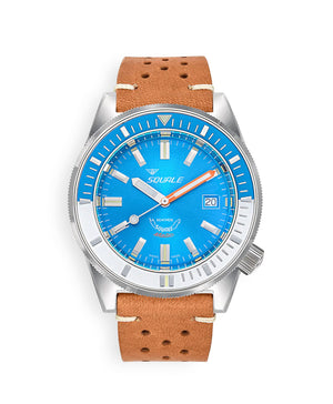 Squale - Matic - Hellblau - 60 ATM - Lederarmband
