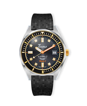Squale - Matic S Two-Tone - MATICBKOBK.MROR - Mosaik-Kautschukarmband