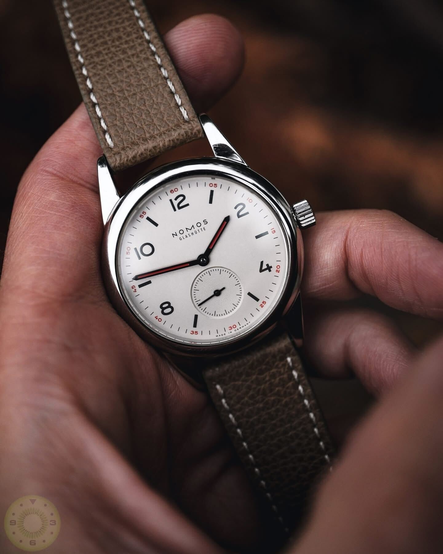 Textured Leather Watch Strap Dark Brown | WB Original on nomos campus 3