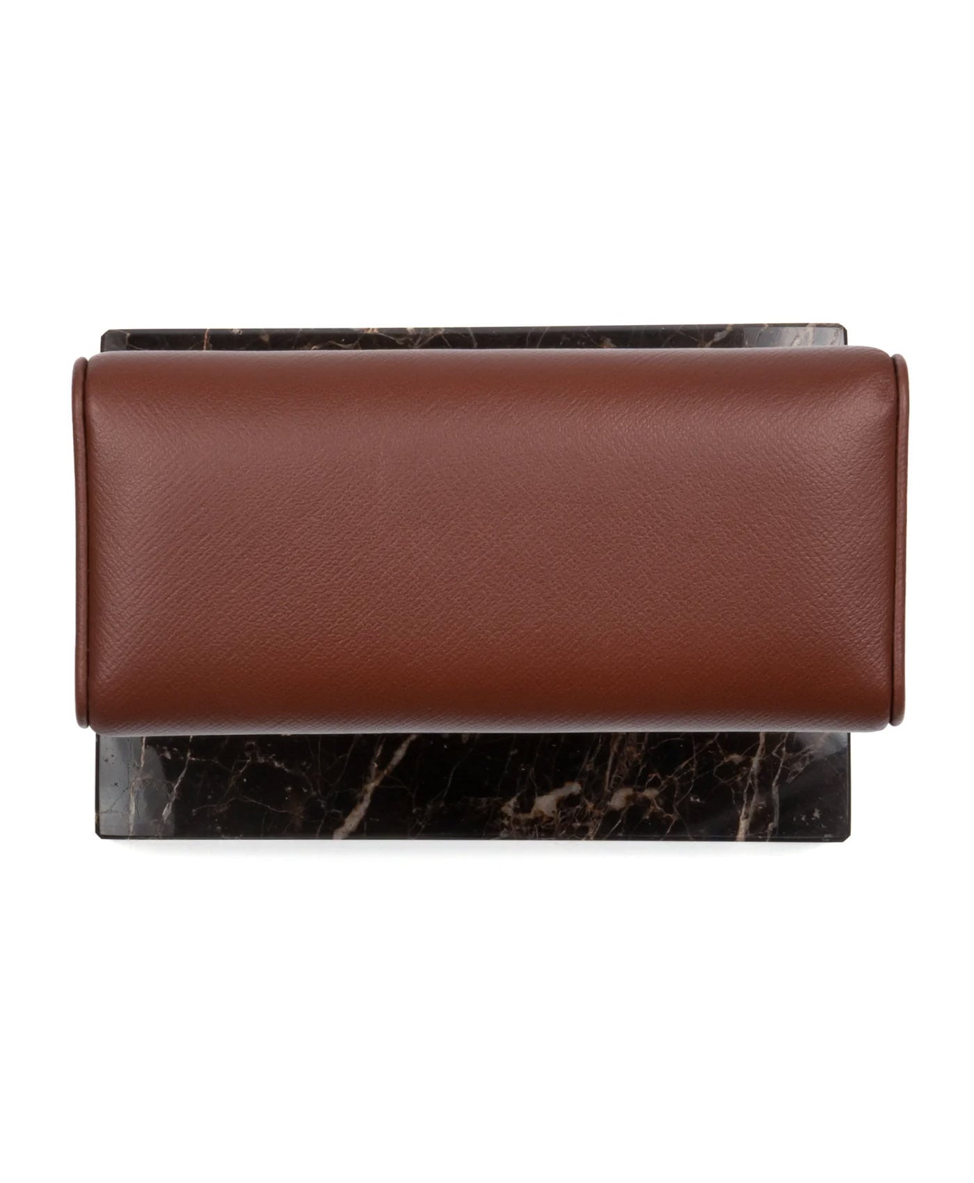 Top Wristonomy – Watch Stand Classic – Double – Brown & Brown - Saffiano-top-min