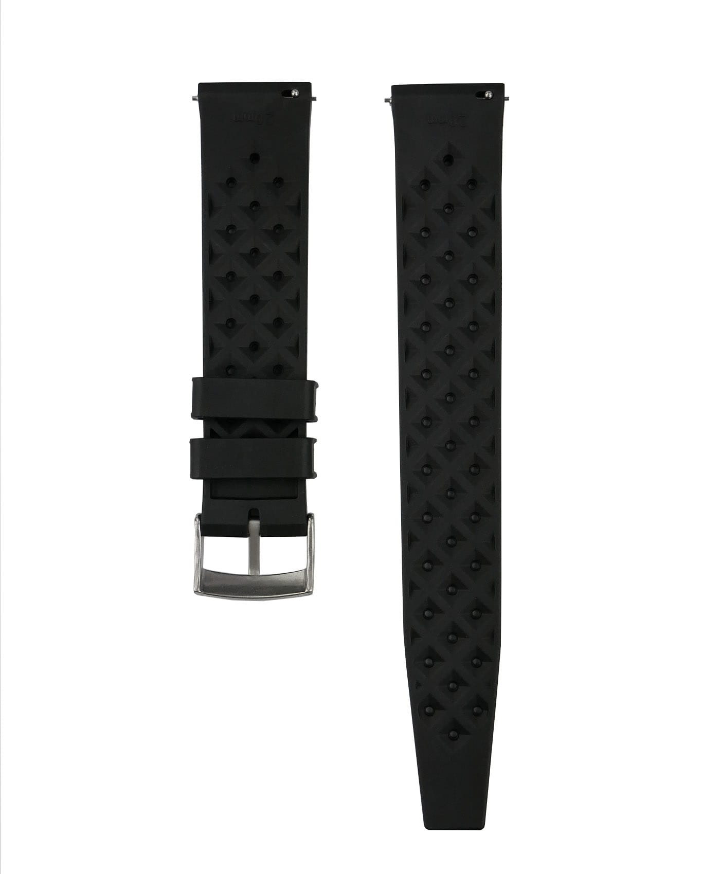 Tropical Rubber watch strap_Black_Back