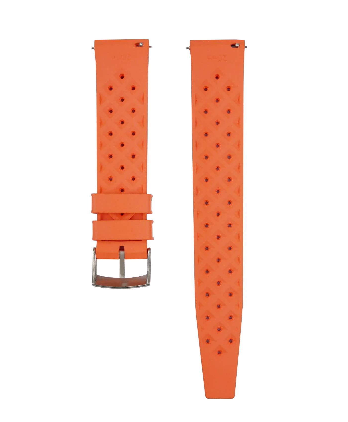 Tropical Rubber watch strap_Orange_Back