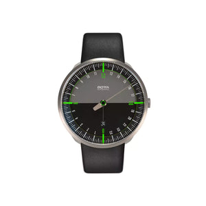 BOTTA - UNO 24 Automatik - Titan - 40 mm - Schwarz-Grün - Lederarmband