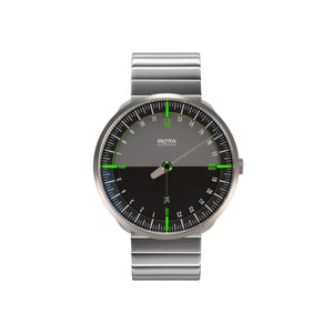 BOTTA - UNO 24 Automatick- Titan - 40 mm - Schwarz-Grün - Edelstahlarmband