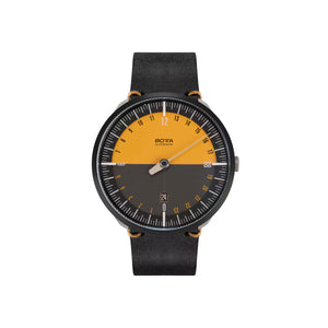 BOTTA - UNO 24 Automatik Edition-15 - Titan - 40 mm - Schwarz-Orange - Lederarmband