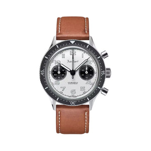 Hanhart - 415 ES Panda - 39 mm - Hellbraunes Leder