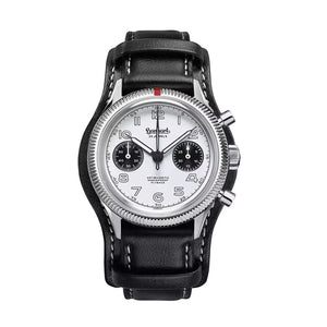 Hanhart - 417 ES 1954 Flyback Panda - 39 mm - Lederarmband