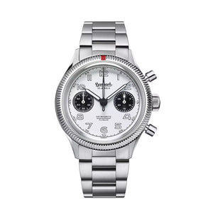 Hanhart - 417 ES Flyback Panda - 42 mm - Edelstahlarmband