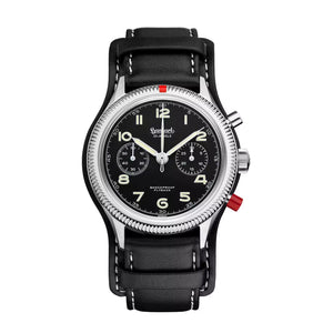 Hanhart - 417 ES Flyback Reverse Panda - 42 mm - Lederarmband (Copy)