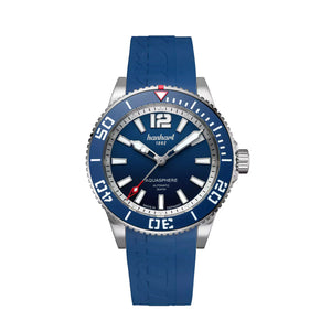 Hanhart - AQUASPHERE Ocean Face - Blaue Lünette - 42 mm - Kautschukarmband